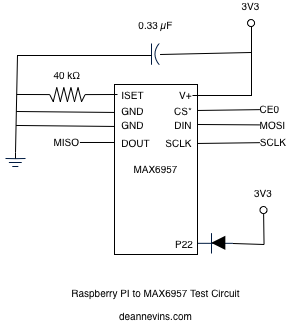 SPI to LED test circuit.